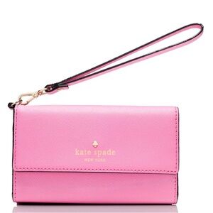 Kate Spade wristlet wallet clutch cedar street Vibrant bubblegum Pink